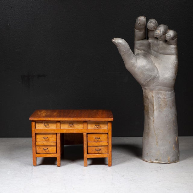 Early 20th C. Handmade Cigar Box Art Library Desk c.1930 For Sale - Image 9 of 9