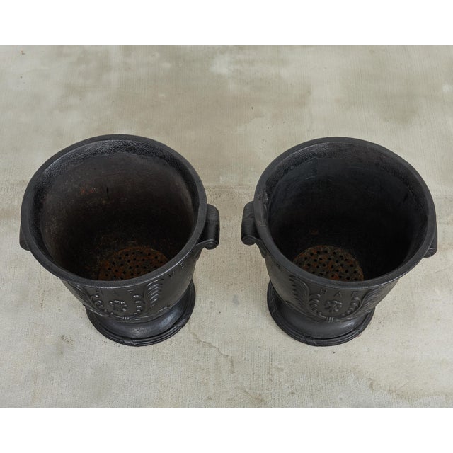 Early 20th Century Pair of Swedish Venus Rising Urn Planters by Ivar Johnsson For Sale - Image 5 of 12