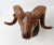 Brown Vintage 1966 Hand Carved Wood Bighorn Sheep Ram's Head 9" Tall Signed Orren Hutter Calif For Sale - Image 8 of 14