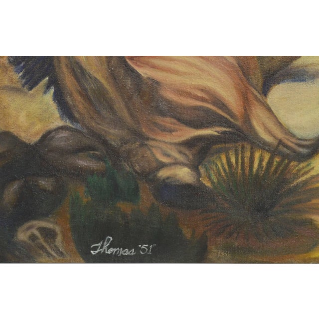 Bernard Preston Thomas "King of the Range" Abstract Expressionist Western Landscape 1951 For Sale - Image 4 of 7