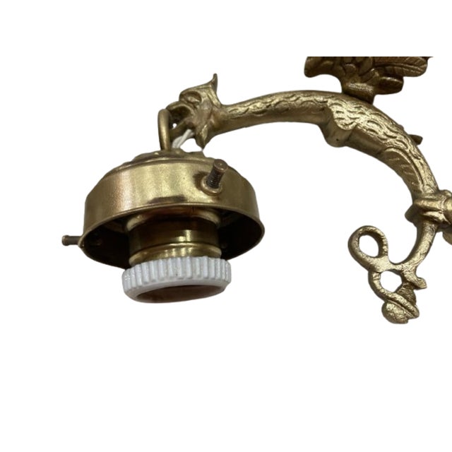 Empire Dragons Wall Lamps, 1950s, Set of 2 For Sale - Image 9 of 13
