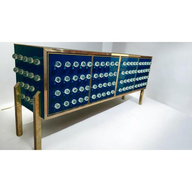 Not Yet Made - Made To Order Handmade Italian Brass and Murano Glass Sideboard with 120 Spheres from Justfurnituress SRL For Sale - Image 5 of 12