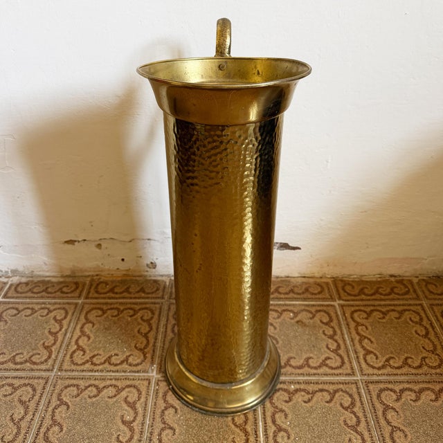 Vintage Brass Umbrella Stand, 1950s For Sale - Image 4 of 12