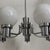Metal Vintage Chrome and White Glass Pendant Light, 1970s For Sale - Image 7 of 12