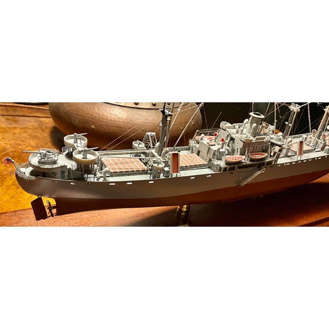 Mid 20th Century Usa WWll Liberty Ship Scale Model in Exacting Detail For Sale In Los Angeles - Image 6 of 8