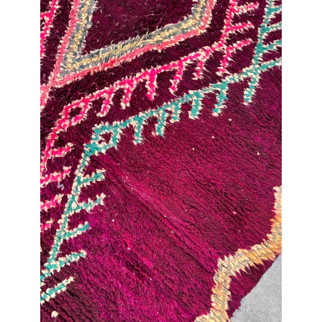 Textile Moroccan Tribal Boujad Rug - 5'9" X 10'0" Ft For Sale - Image 7 of 9