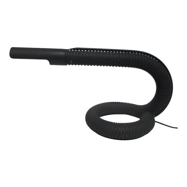 1960s Gino Sarfatti Model 53 Arteluce Black Cobra Table Lamp For Sale