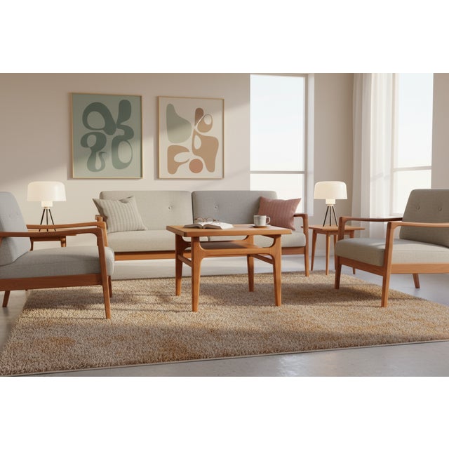 Brown Mid-Century Model No.63 Coffee Table in Teak by E. W. Bach for Niels Bach, 1960s For Sale - Image 8 of 9