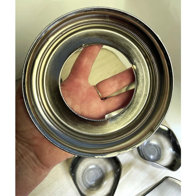 Mid 20th Century Dorothy Thorpe Queens Vitreon Lusterware Triangular 7 Piece Salad Serving Bowls Set For Sale - Image 10 of 11