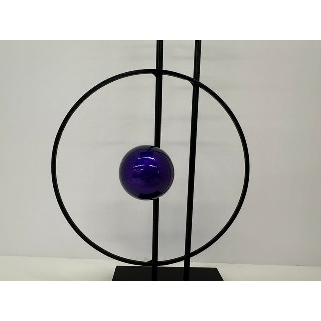 Black Rick Martin 1997 Signed Handcrafted Memphis Design Pop Art Candlestick Holder - Abstract Modernist For Sale - Image 8 of 9