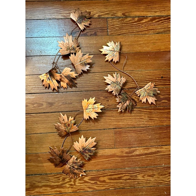 Mid-Century Modern 1970s Copper Leaf Sculptures - Set of 3 For Sale - Image 3 of 3