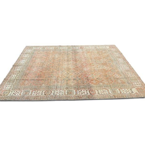 1920s Antique Joshegan Rug – Muted Red With Intricate Ivory & Beige Floral Motifs For Sale - Image 5 of 5