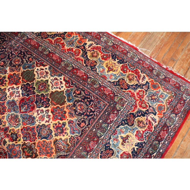 Traditional Early 20th Century Zabihi Collection Jewel Toned Signed Oversize Persian Kashan Rug - 10'3" x 17'3" For Sale - Image 3 of 12