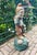 Mid-Century Modern Vintage Concrete Garden Gnome with Weathered Polychrome Paint, 1950s For Sale - Image 3 of 13