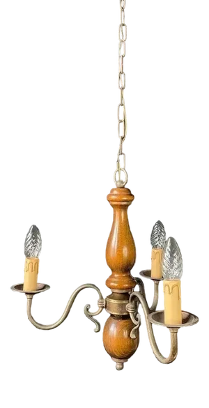 Antique Italian Three-Armed Chandelier, 1960s
