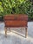 Contemporary Vintage Faux Bamboo Leather Wrapped Storage Chest End Table Attributed to Maitland-Smith For Sale - Image 3 of 12