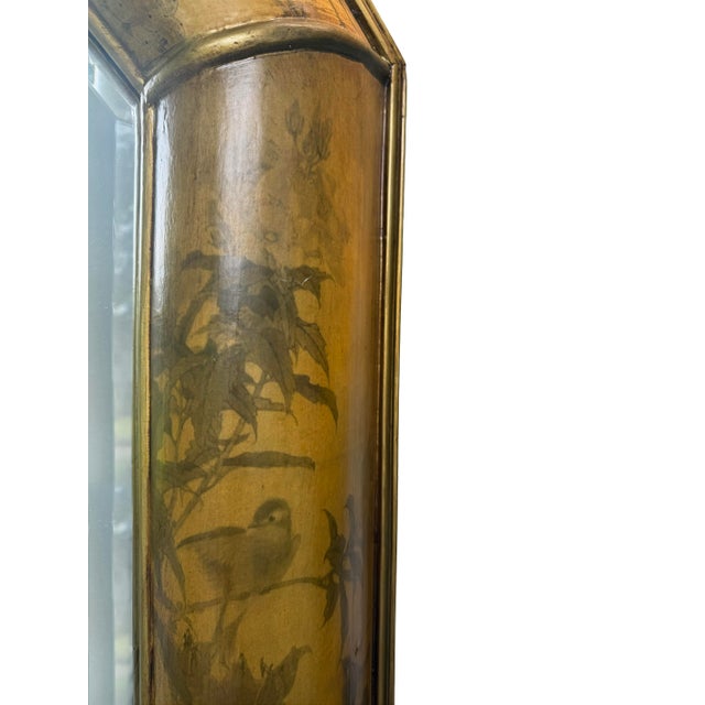 Large Vintage Chinoiserie Asian Gilt Octagonal Beveled Wall Mirror | Designer Scale | 50.5"h For Sale - Image 10 of 14