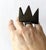 2010s Heidi Abrahamson Oxidized Sterling Silver Basquiat Crown Ring For Sale - Image 5 of 5