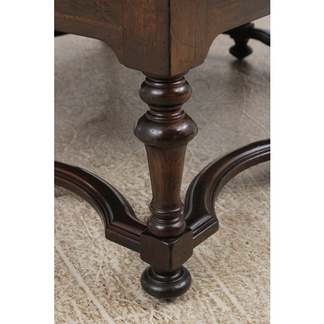Lillian August by Drexel Leather Coffee Table Ottoman For Sale - Image 13 of 15