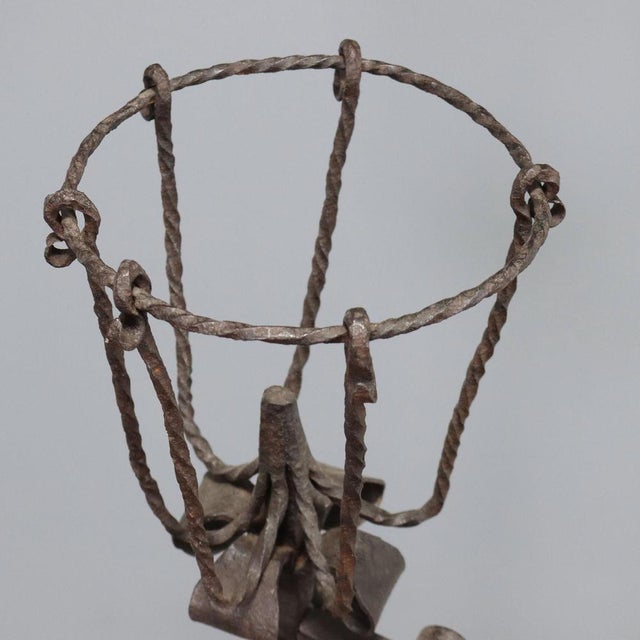 Antique Wrought Iron Fireplace Andiron, Italy, 19th-20th Century For Sale - Image 5 of 10