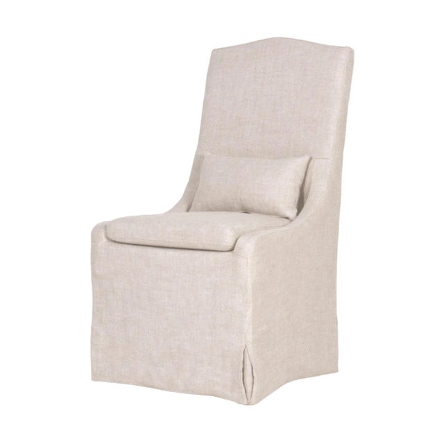 2020s Colette Linen Slipcover Dining Chairs, Set of 2 For Sale - Image 5 of 13