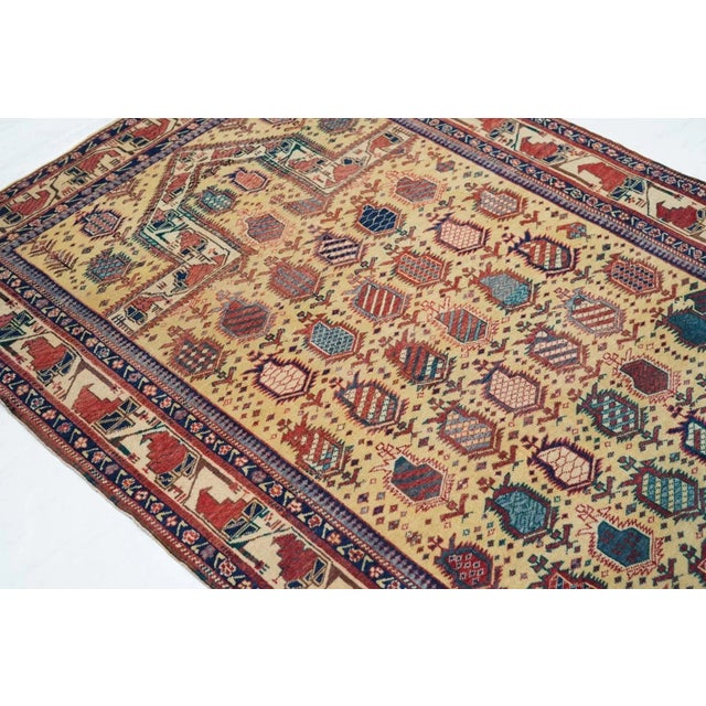 Textile Antique Shirvan Caucasian Rug 4'4'' x 6'1'' For Sale - Image 7 of 10