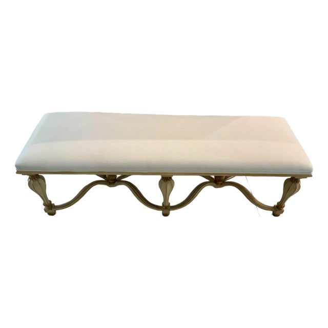 Vintage Ivory Bench For Sale