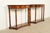 Baker Furniture Company Maitland Smith Style French Empire Burl Wood and Gold Gilt Demilune Console Tables, Pair For Sale - Image 4 of 12