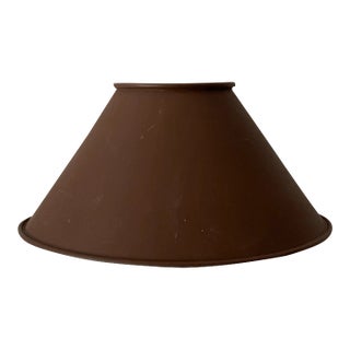 Vintage Modern Style Toleware Metal Small Lamp Shade With Sleeve For Sale