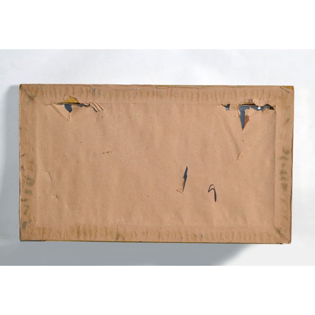 1980s Boho Chic Rectangle Accent Mirror in Reed Rattan Bamboo Verdigris Gold Finish For Sale - Image 10 of 12