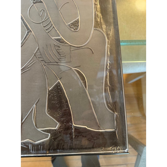 1980s Vintage Rosenthal Jahresobjekt "Das Paar" Von Hap Grieshaber Signed Glass For Sale - Image 5 of 8