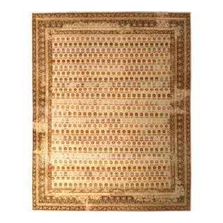 Rug & Kilim’s Oversized Daisy Rug in Cream and Orange, 12x18 For Sale