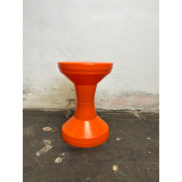 Mid Century Danish Plastic Diabolo Stool For Sale - Image 4 of 4