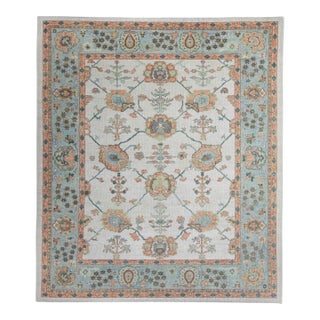 Turkish Oushak Rug 8'6" x 9'9" #20431 For Sale