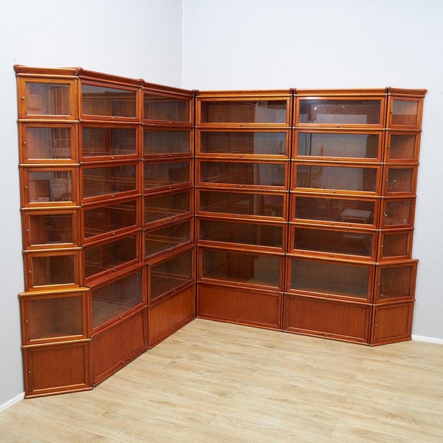 Large Corner Sectional Barrister Bookcase by Studio Globe Wernicke For Sale - Image 10 of 11