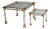 Coffee Tables in Acrylic Glass and Brass, Italy, 1950s, Set of 2 For Sale
