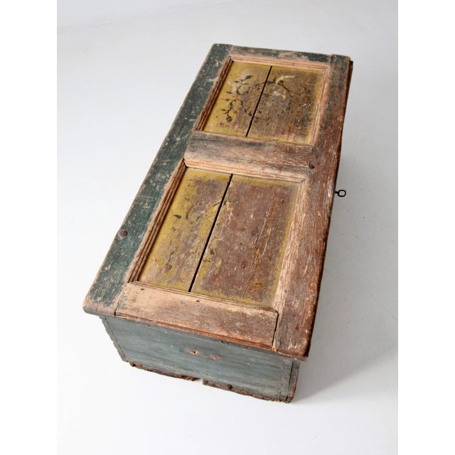 Antique Painted Blanket Chest For Sale - Image 6 of 12