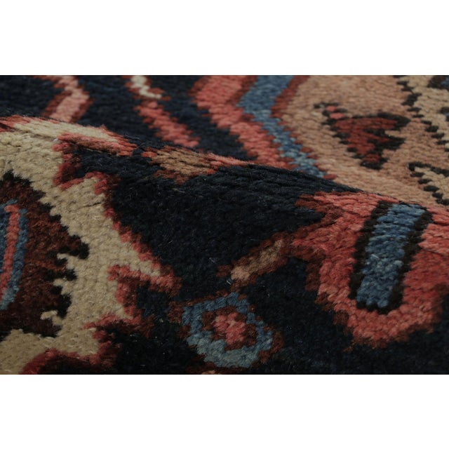 Antique Persian Heriz Rug in Colorful Geometric Motifs & Medallion - Rug & Kilim For Sale In New York - Image 6 of 7