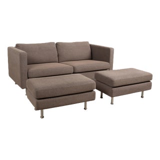 Conseta Two-Seater Sofa in Fabric with Ottomans from COR, Set of 3 For Sale