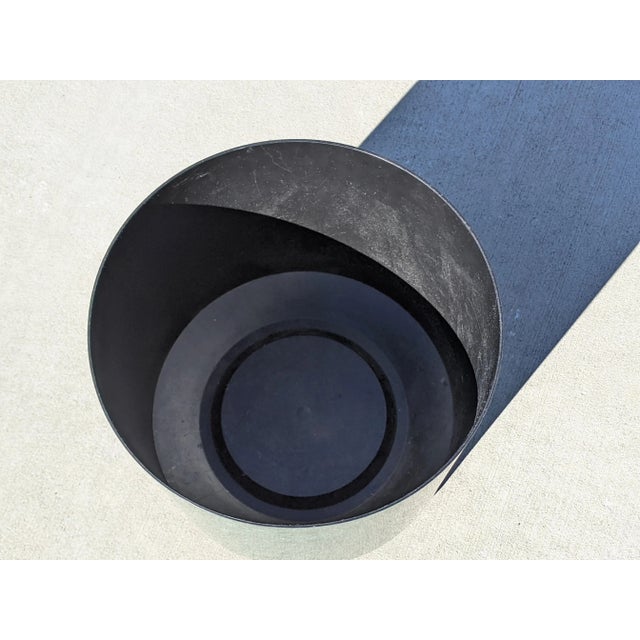 Late 20th Century Vintage Postmodern Green Faux Malachite Modern Planter For Sale - Image 5 of 8