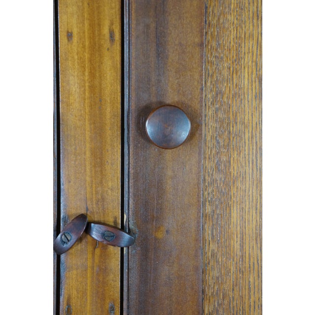 Late 19th Century Rare Primitive Antique American Farmhouse Oak Dry Sink Stepback Hutch Cupboard For Sale - Image 15 of 18