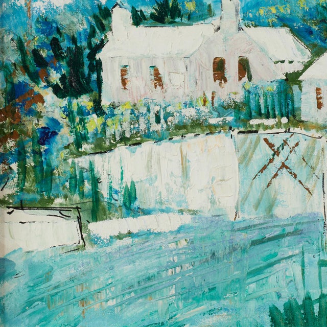 Blue Tropical Painting of Bermuda by Alfred Birdsey For Sale - Image 8 of 13