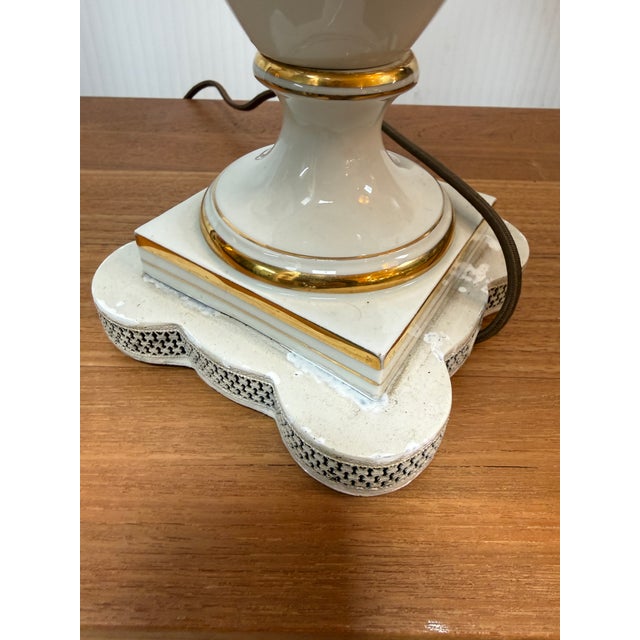 Shabby Chic Floral Urn Table Lamps, Pair For Sale - Image 12 of 12