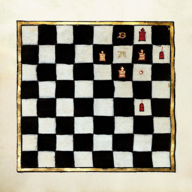 Black Reproduction Antique French Chess Art Prints - Set of 4, Unframed For Sale - Image 8 of 12