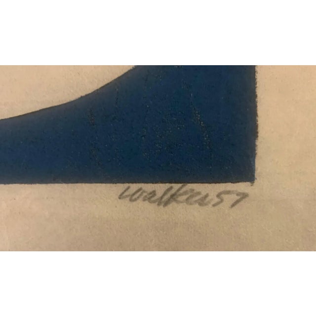 Mid-Century Modern Clay Walker Woodcut "Ice in Moonlight, 1957 Ed 12 For Sale - Image 3 of 3