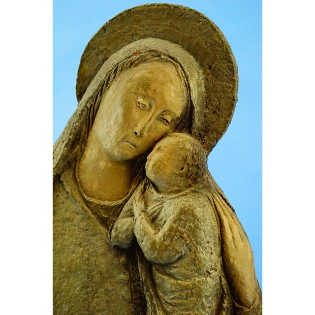 20th Century Terracotta Sculpture of Madonna and Child by Francesco Prosperi, Assisi, Italy For Sale - Image 17 of 18