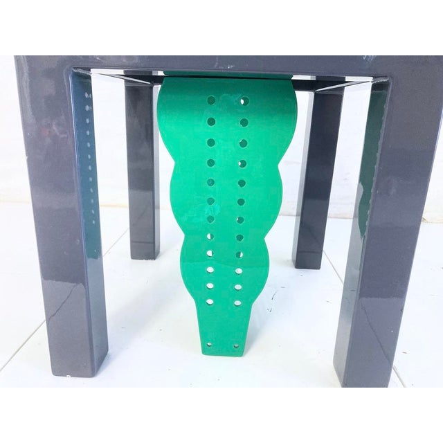 Round Dining Table in Metal and Glass, 1980s For Sale - Image 14 of 17