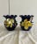 Pair of Small Antique French Barbotine Majolica Vase Applied Rose Vases; In wonderful condition. Normal wear and tear with...