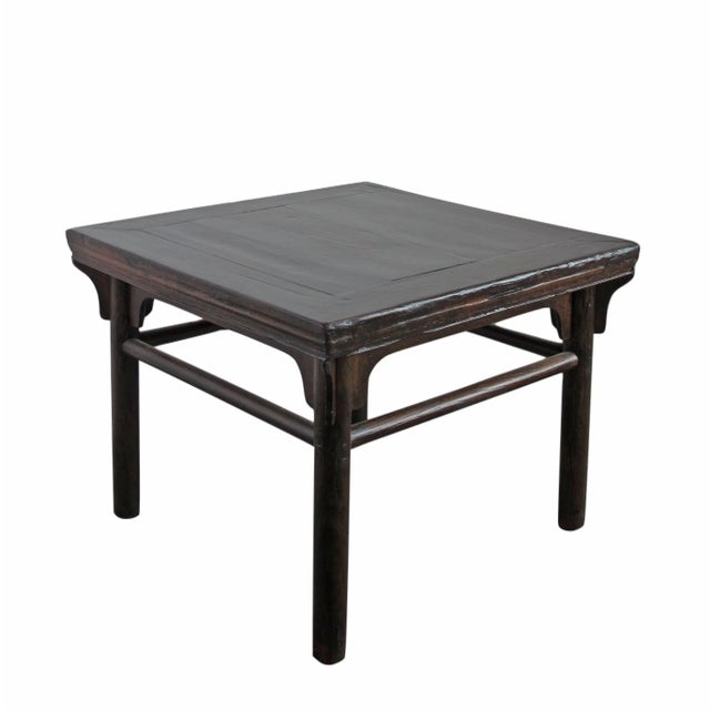 Brown 1900s Square Antique Chinese Coffee Table For Sale - Image 8 of 9