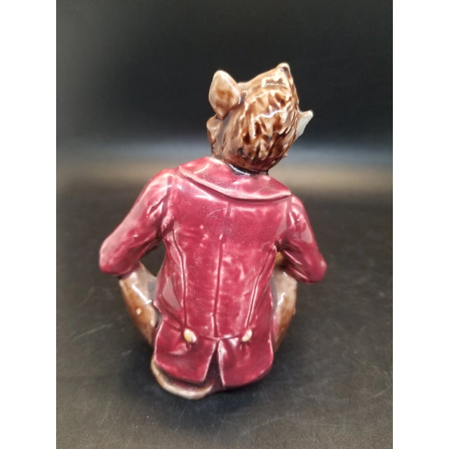 Mid-Century Modern Mid 20th Century Majolica Monkey MatchHolder/ Striker For Sale - Image 3 of 5